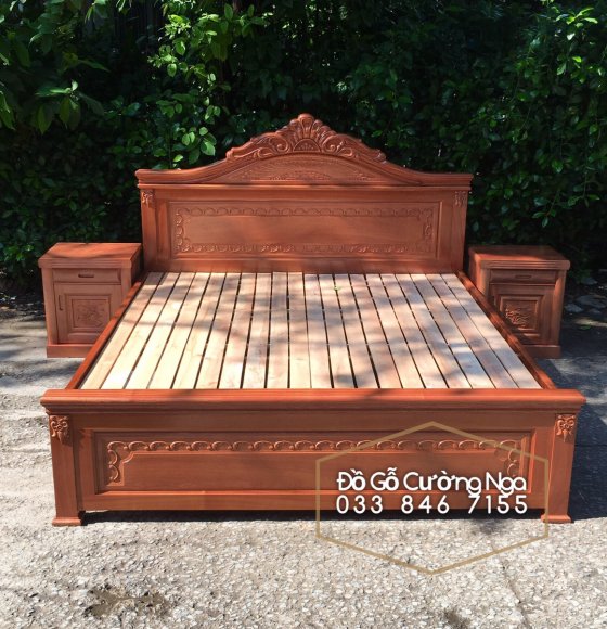 Giường Gỗ Xoan Đào Nữ Hoàng - Vạt