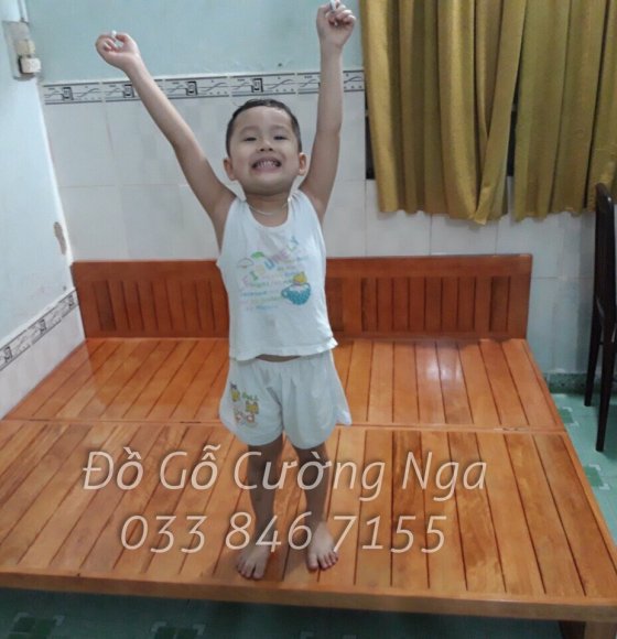 Giường gấp mở ra thành giường gấp lại làm ghế làm mưa làm gió tại Đồ Gỗ Cường Nga 