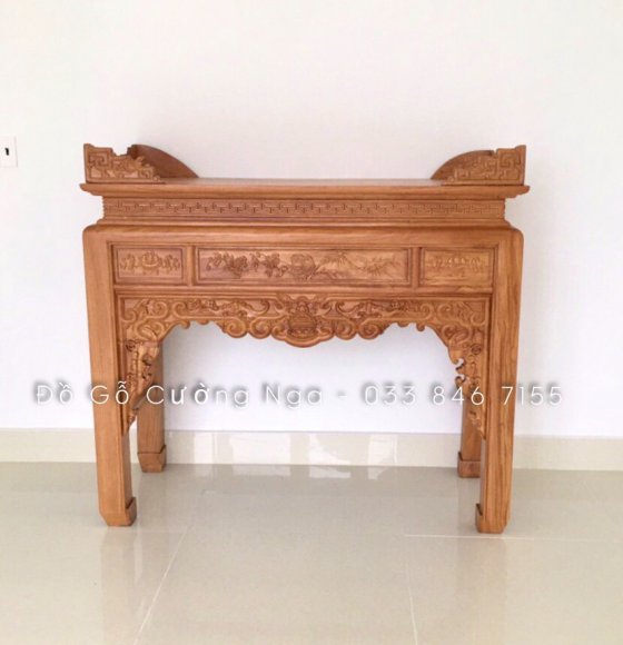 Bàn thờ gỗ Gõ Đỏ 1m27 giao khách Quận 12 