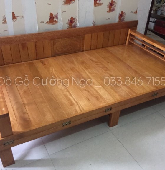 Giường gấp gỗ sồi đỏ giao khách Quận 7