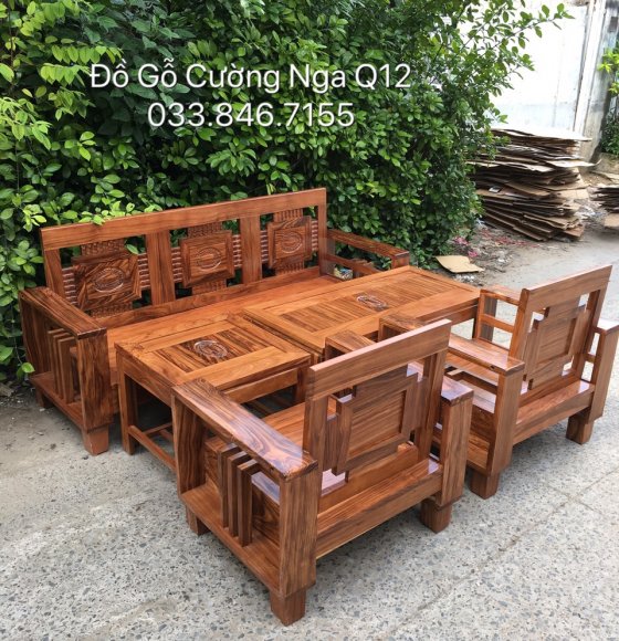 Bàn Ghế Gỗ Hương Xám Mẫu Mắt Ngọc T12