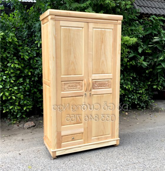 Tủ Áo Gỗ Sồi Nga 2 Cánh Đẹp Giá Rẻ 