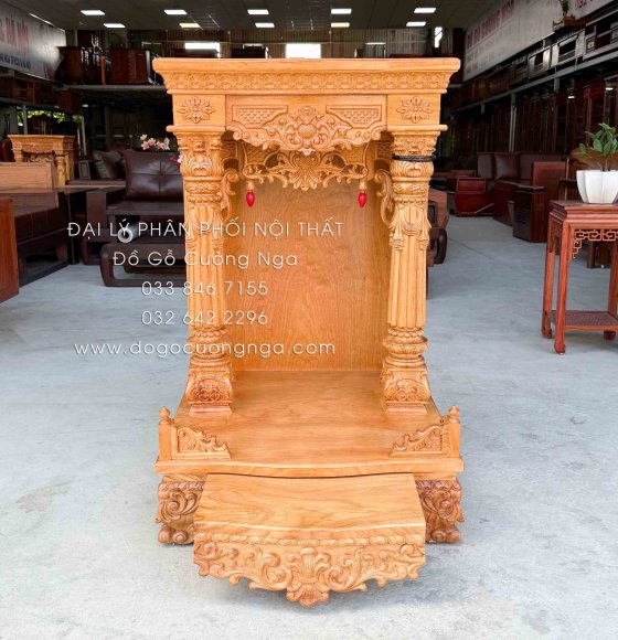Bàn Thờ Ông Địa - Thần Tài Mẫu Tân Cổ Điển Chất Lượng