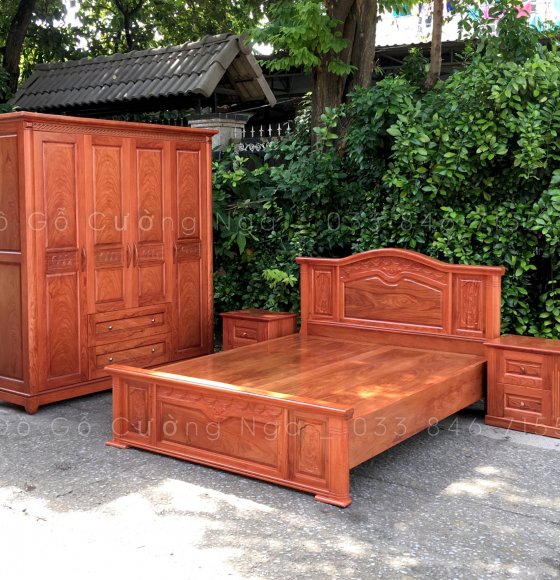 Combo phòng ngủ gỗ Hương Đá HĐ 04