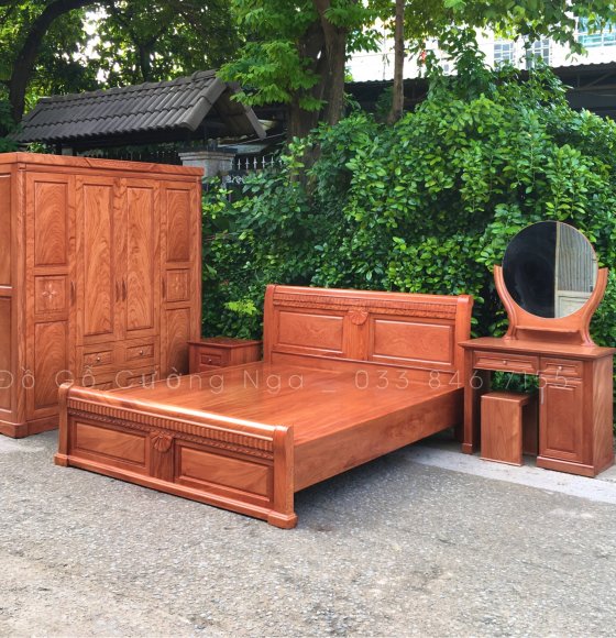 Combo phòng ngủ gỗ Hương Đá HĐ 02 