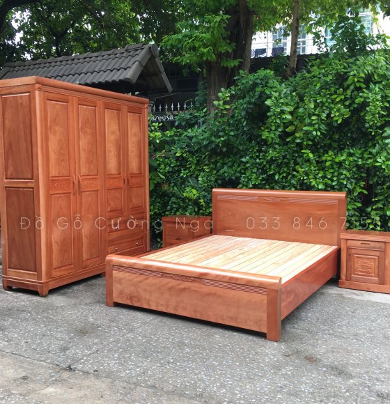 Combo phòng ngủ gỗ xoan đào 0.28