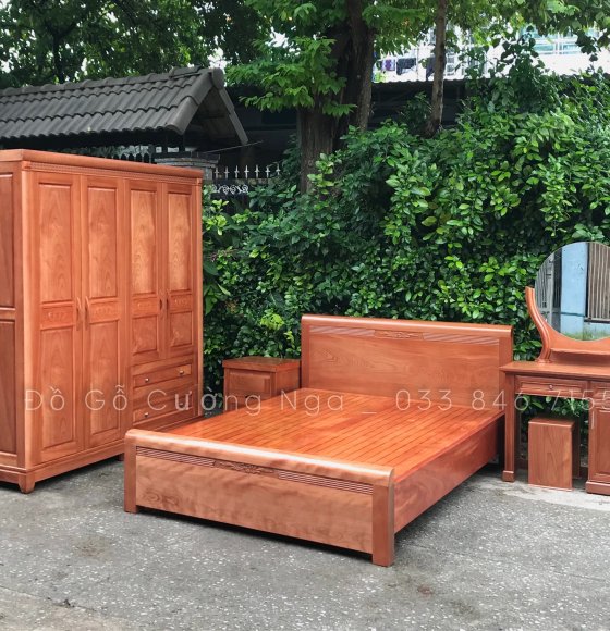 Combo phòng ngủ gỗ xoan đào 0.22