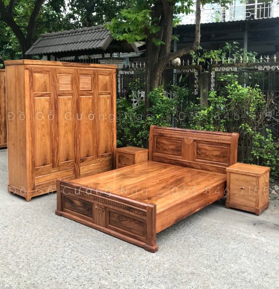 Combo phòng ngủ gỗ hương xám HX 0.5