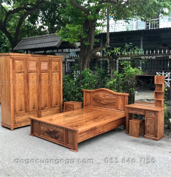 Combo phòng ngủ gỗ hương xám HX 0.1