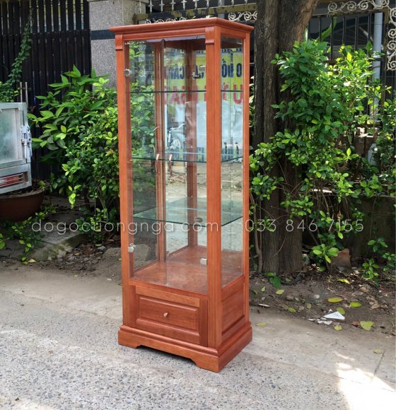 Tủ Rượu Gỗ Xoan Đào Vuông 65cm