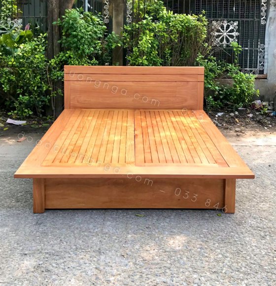Giường Gỗ Đinh Hương Kiểu Nhật Vạt Phản 