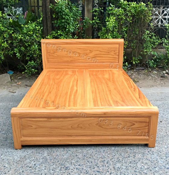 Giường Gỗ Gõ Đỏ 1m6 - Mẫu Bắt Chỉ 