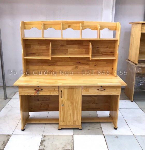 Bàn học sinh gỗ thông 1m4 