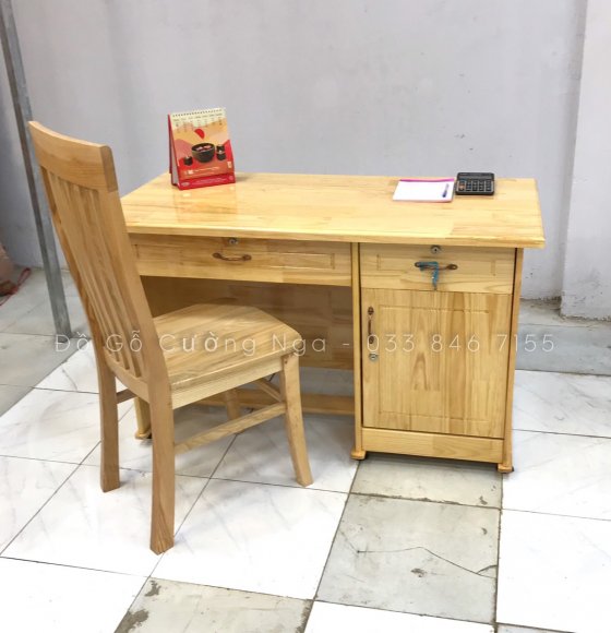 Bộ Bàn Ghế Làm Việc Gỗ Thông Ghép Giá Rẻ