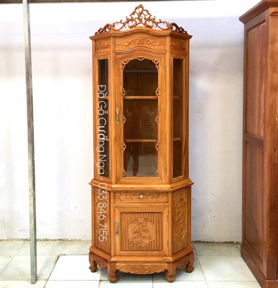 Tủ Rượu Gỗ Gõ Đỏ - Góc 70cm