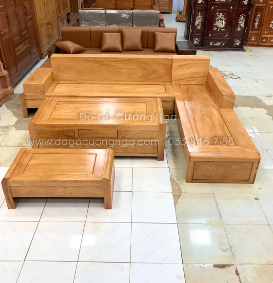 Sofa Gỗ Gõ Đỏ Cao Cấp 2m82X2m12- Vế Phải