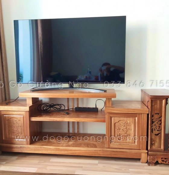 Kệ tivi gỗ Hương Xám 1m6 giao khách 