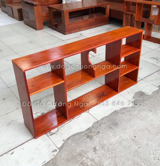 Kệ Sách Treo Tường Gỗ Cao Su 1m2 - Màu Xoan 