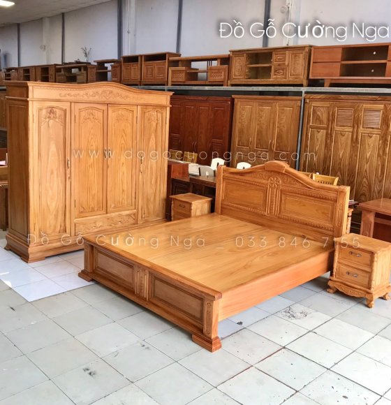 Bộ combo phòng ngủ gỗ Gõ Đỏ 34.1