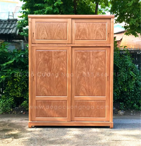 Tủ áo gỗ Đinh Hương cao cấp cánh lùa 