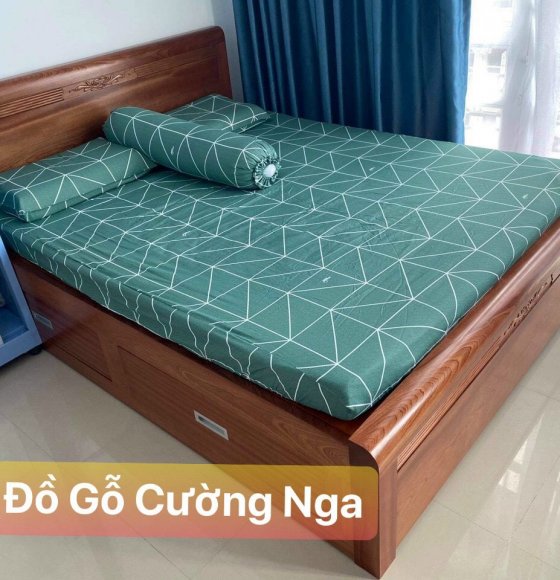 Giường Ngủ Ô Kéo Gỗ Xoan Đào GN 41.2