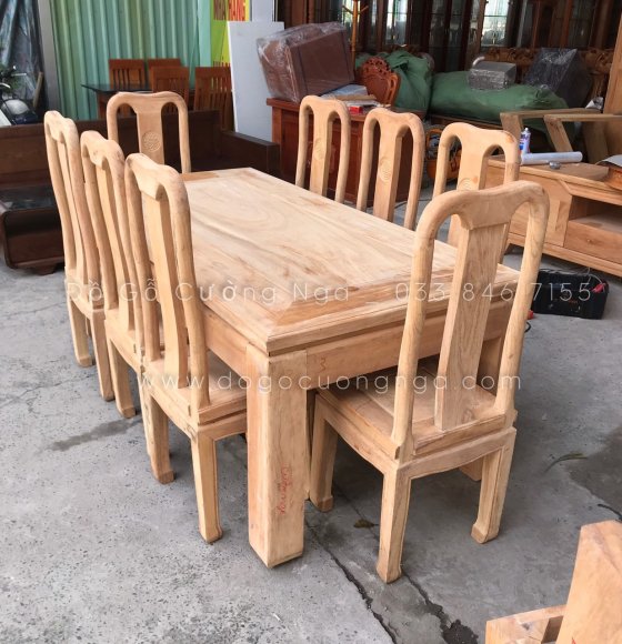 Bàn ăn gỗ gõ đỏ cao cấp 