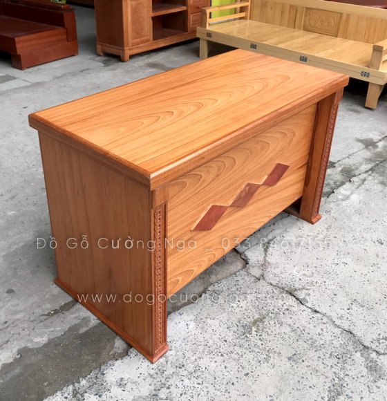 Bàn làm việc gỗ gõ đỏ 1m2 