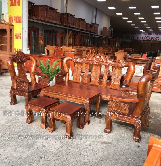 Bộ slaon gỗ tràm tay 12 - 6 món 