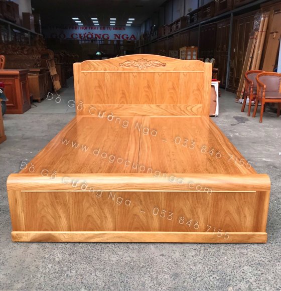 Giường gỗ gõ đỏ cao cấp - mẫu vòm 