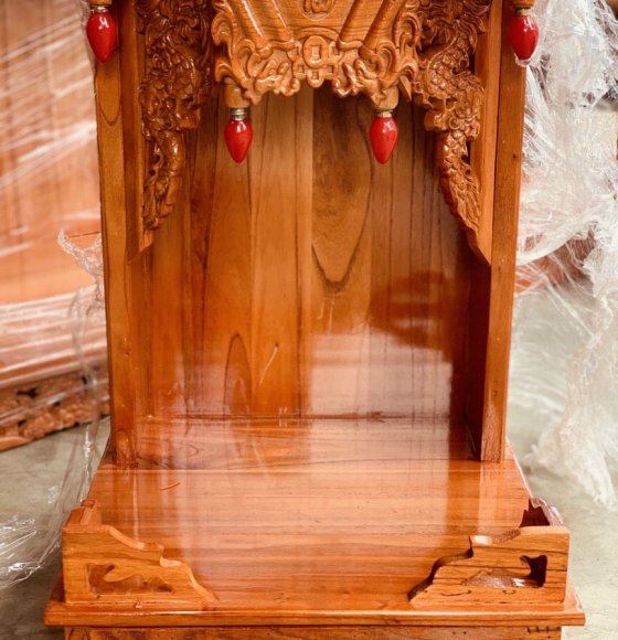 Bàn thờ ông địa thần tài gỗ xoan 