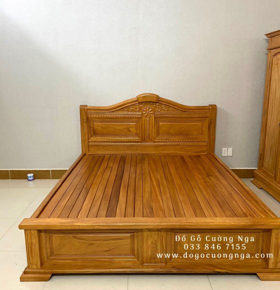 Giường Gỗ Gõ Đỏ 100% Cao Cấp