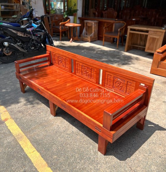Giường gấp gỗ xoan đào 1m2 x 1m9 - ghế giường hiện đại 