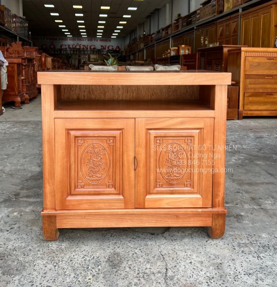 Kệ tivi gỗ xoan đào 80cm nhỏ gọn hiện đại giá rẻ 