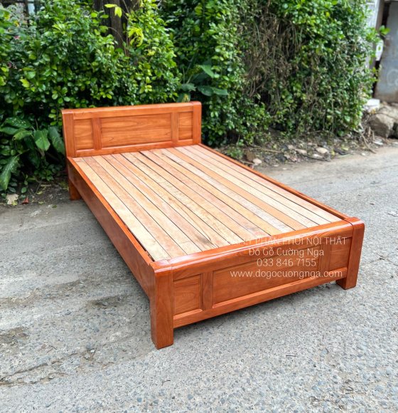 Giường Gỗ Xoan 1m2 Giá Rẻ 