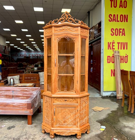 Tủ Rượu Gỗ Gõ Đỏ Góc 60cm
