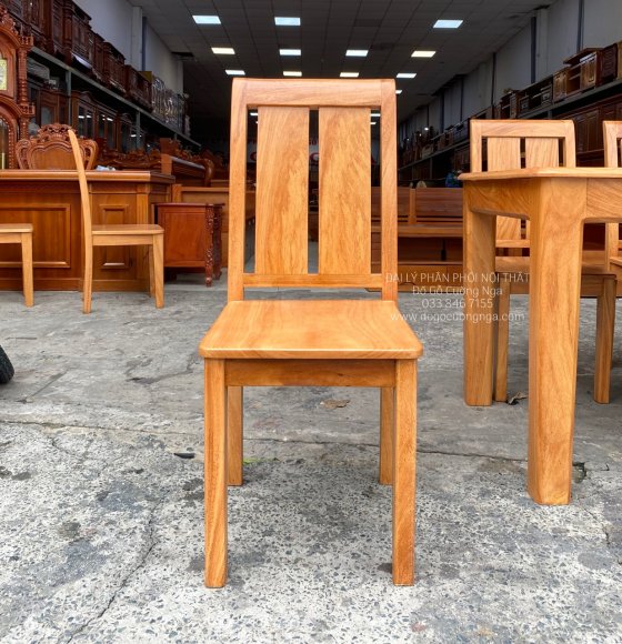 Ghế Ăn Gỗ Gõ Đỏ Hiện Đại Mẫu 2 Lá 