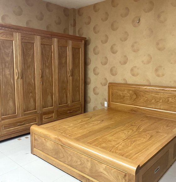 Bộ Combo Giường Tủ Gỗ Tự Nhiên Cao Cấp Giao Khách Quận 2 