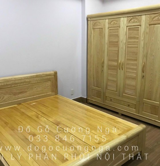 Bộ Phòng Ngủ Giường Tủ Gỗ Sồi Nga Giá Rẻ Bền Đẹp
