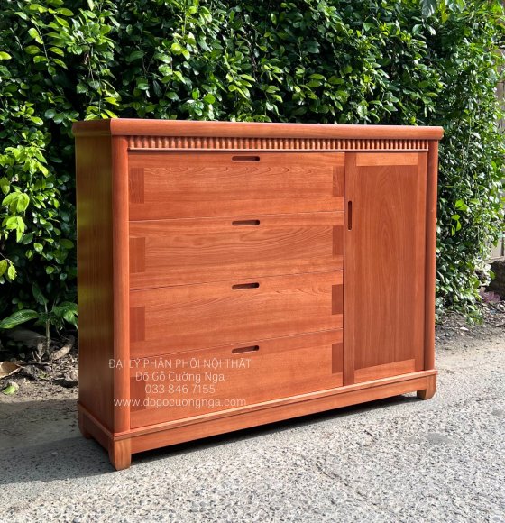 Tủ Ngăn Kéo Gỗ Xoan Đào 1m5 Đa Năng