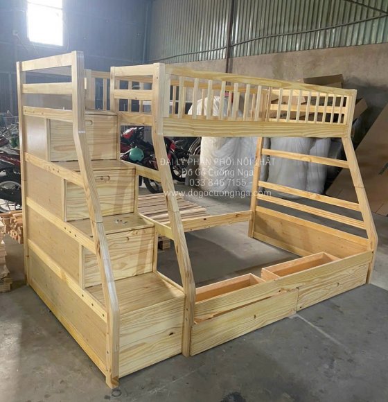 Giường Tầng Gỗ Thông Nhập Khẩu ( 192 TN ) 