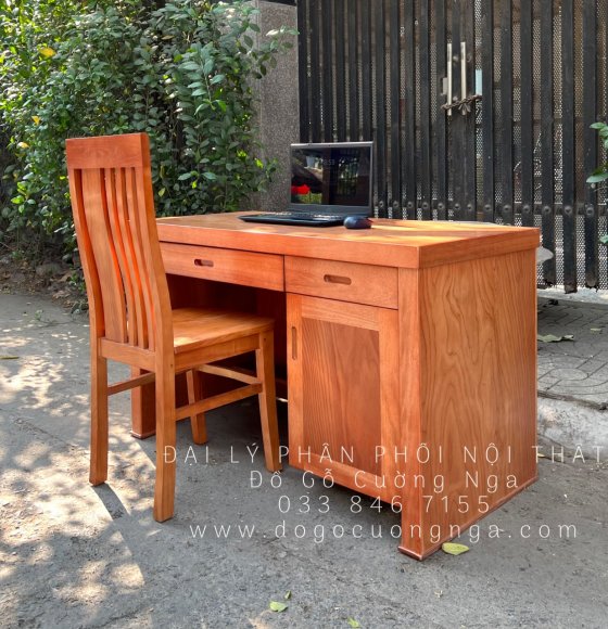 Bộ Bàn Ghế Làm Việc Gỗ Xoan Đào Giá Rẻ