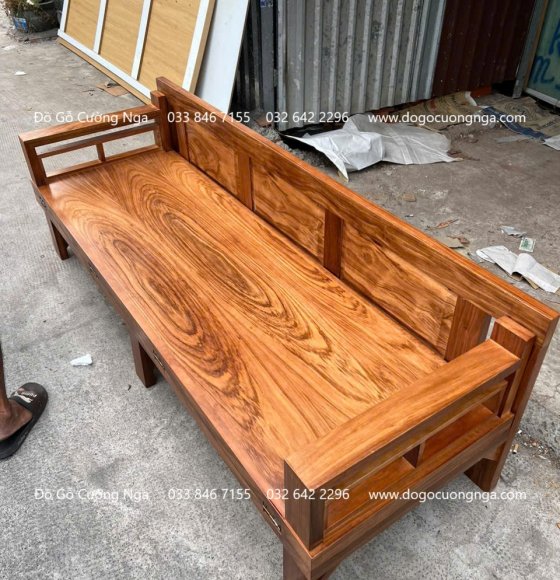 Giường Gấp Gọn Đa Năng Gỗ Hương Xám Trơn Giá Rẻ Đẹp 