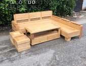 Tổng hợp mẫu bàn ghế sofa gỗ chữ L giá rẻ tại TP HCM 