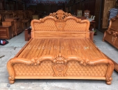 Mẫu giường gỗ gõ đỏ bán chạy nhất tại Đồ Gỗ Cường Nga 