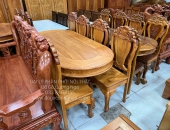 Top Bộ Bàn Ăn 8 Ghế Gỗ Gõ Đỏ Sang Trọng Khiến Vạn Người Mê